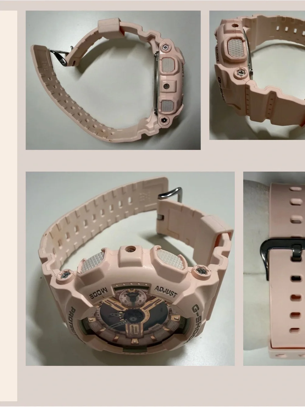 Casio G-Shock Rose Pink and Rose Gold Analog-Digital Watch